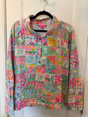 Lilly Pulitzer - Popover Lilly State of Mind - Patchwork Pullover